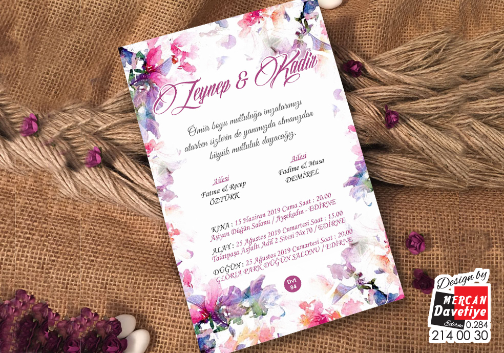 Mercan Davetiye Dvt84