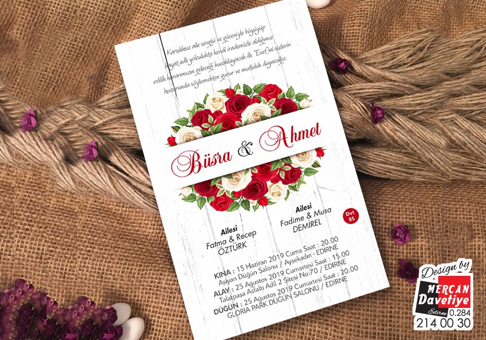 Mercan Davetiye DVT85