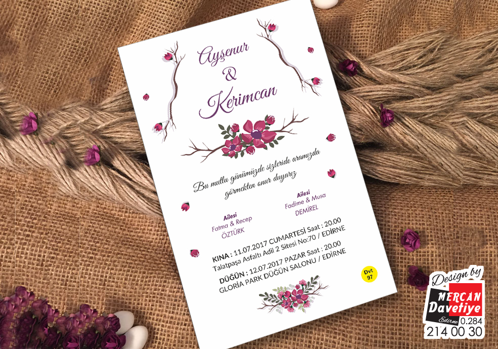 Mercan Davetiye DVT97