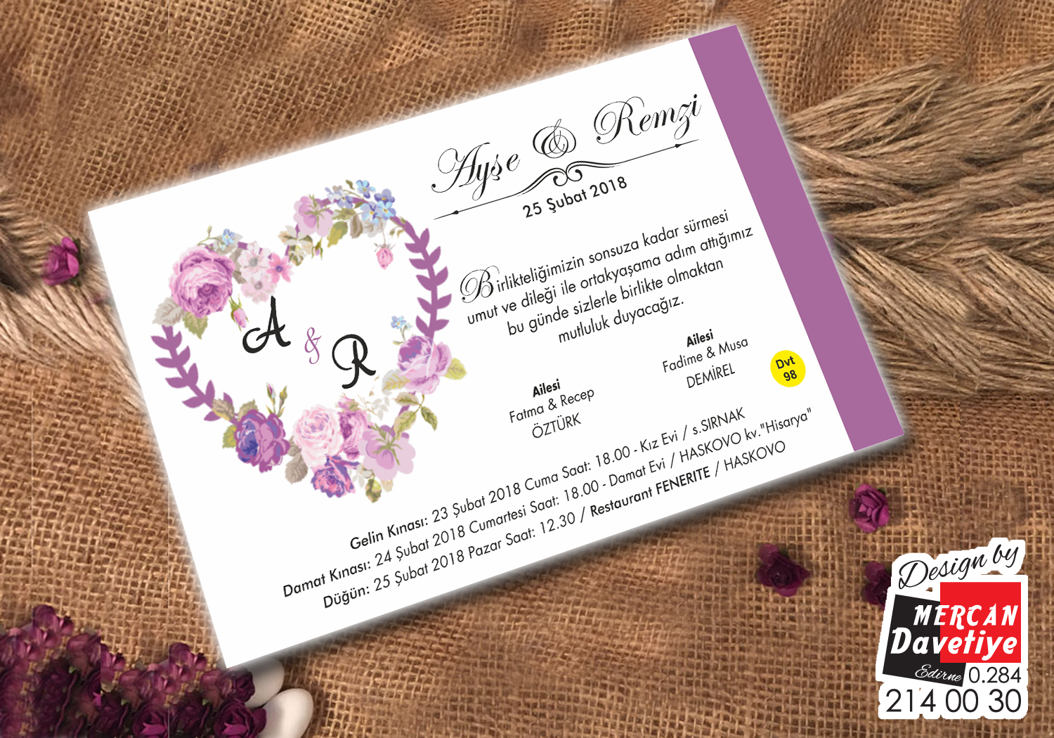 Mercan Davetiye DVT98