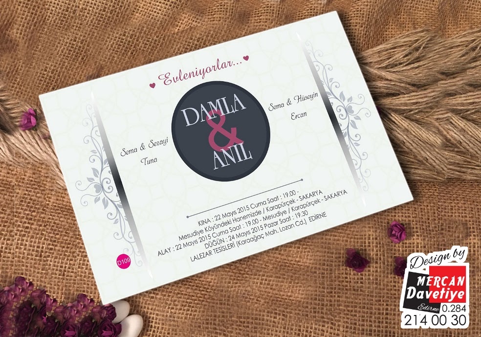 Mercan Davetiye DVT109