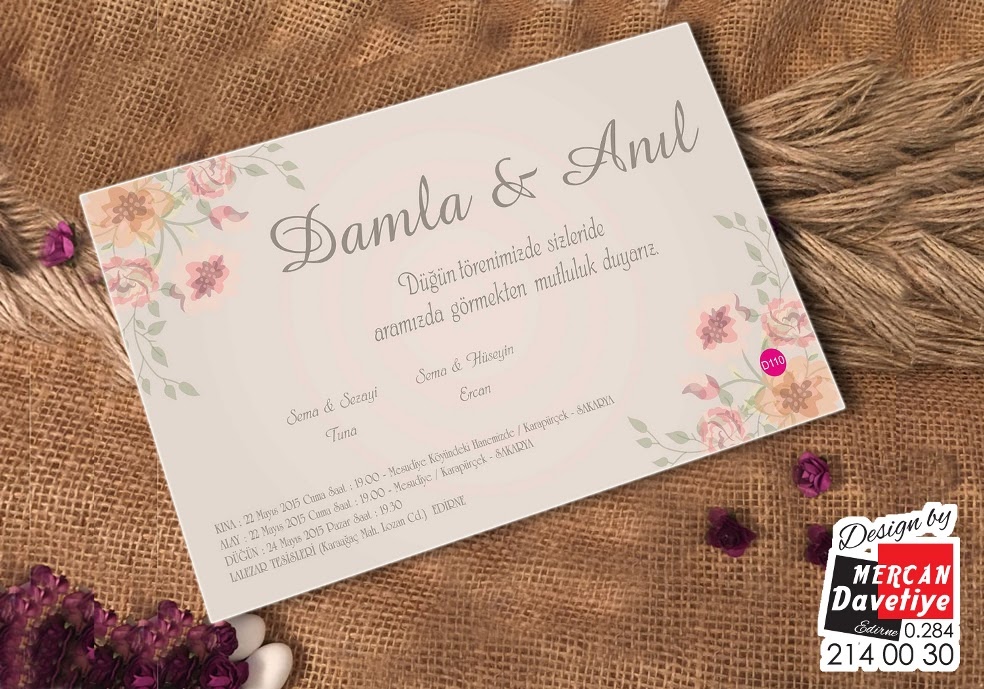 Mercan Davetiye DVT110