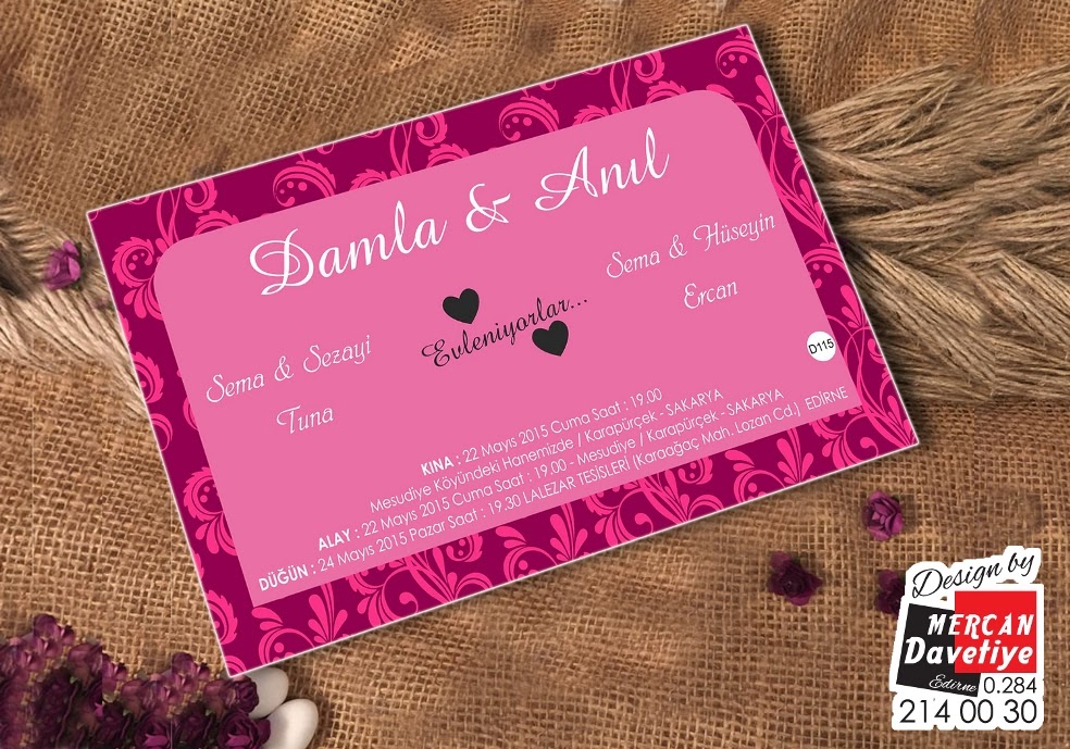 Mercan Davetiye DVT115