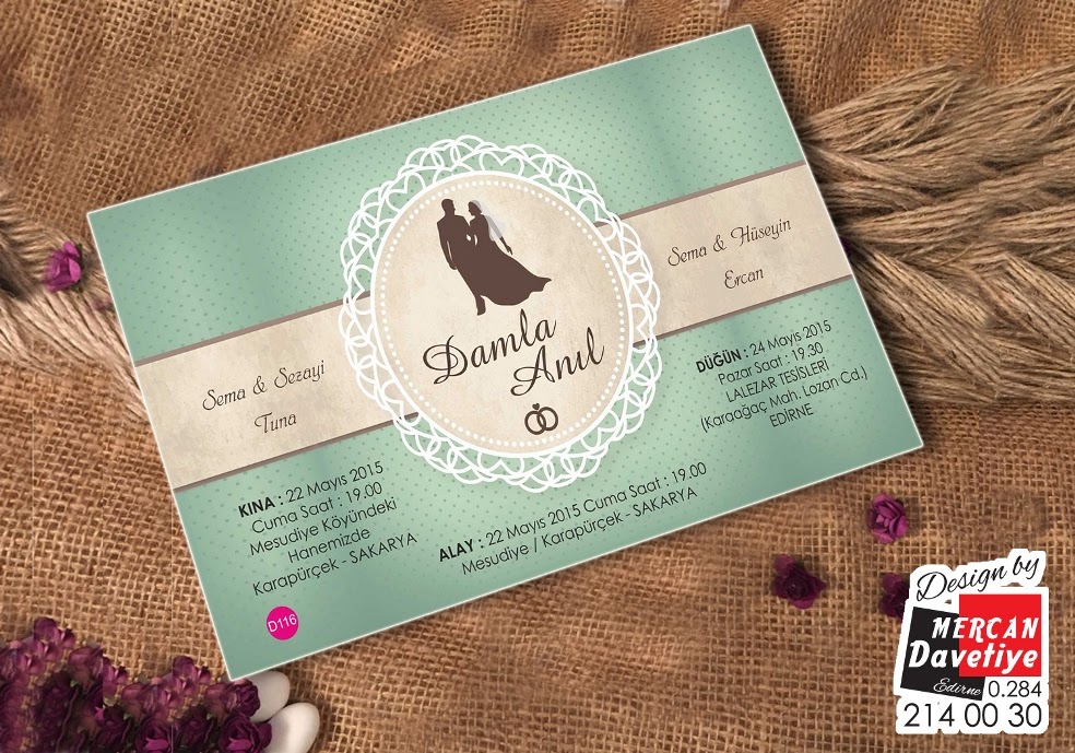 Mercan Davetiye DVT116