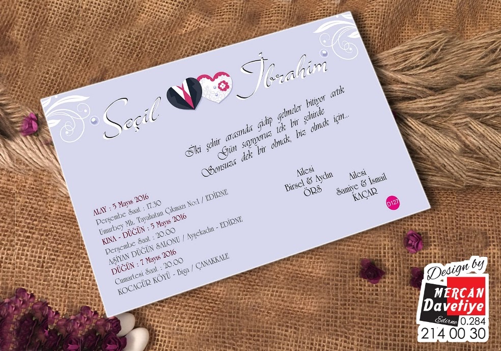 Mercan Davetiye DVT127