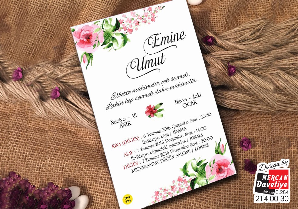 Mercan Davetiye DVT131