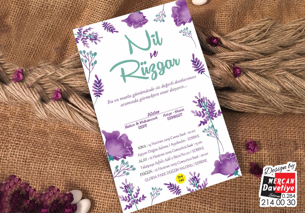 Mercan Davetiye DVT144