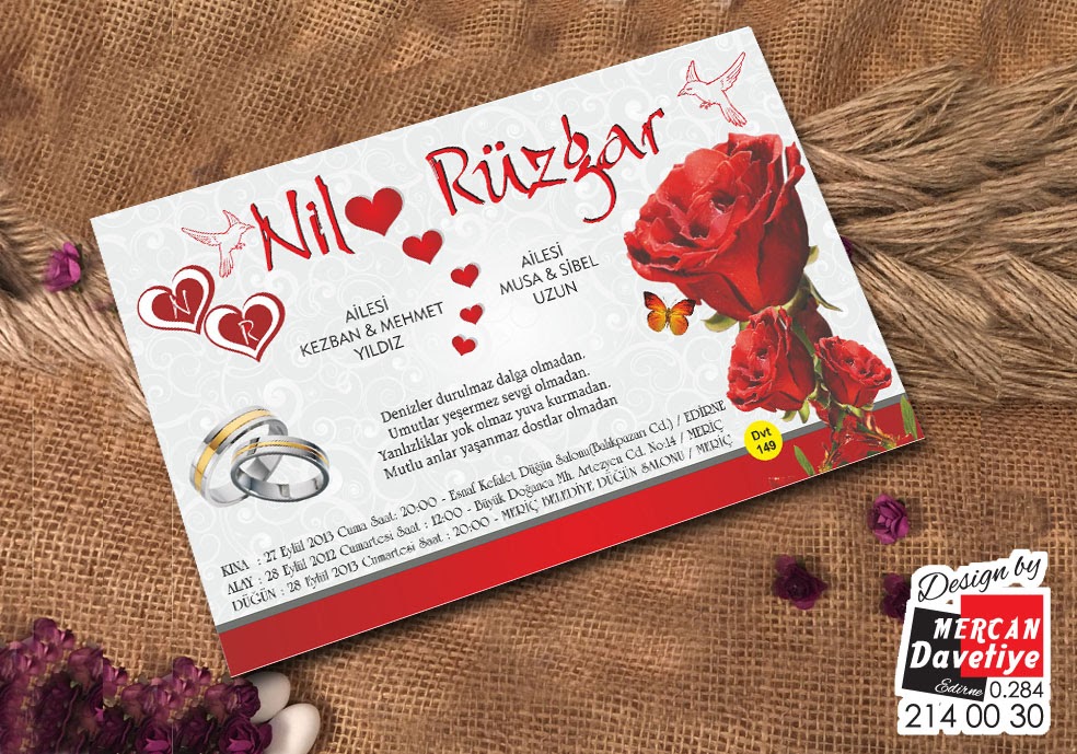 Mercan Davetiye DVT149