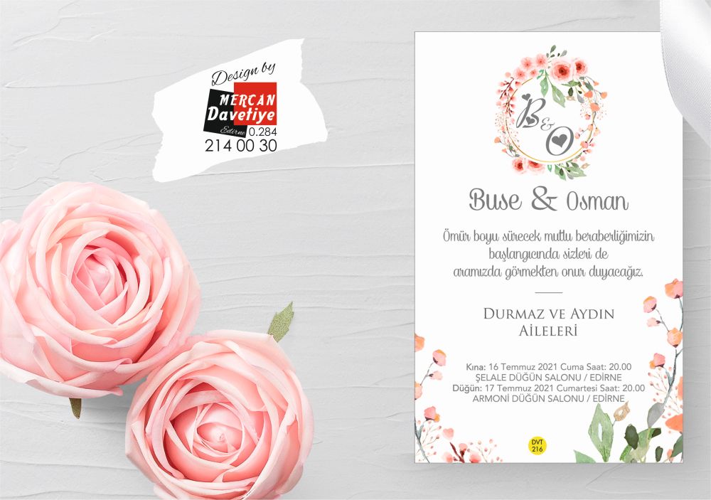 Mercan Davetiye DVT216