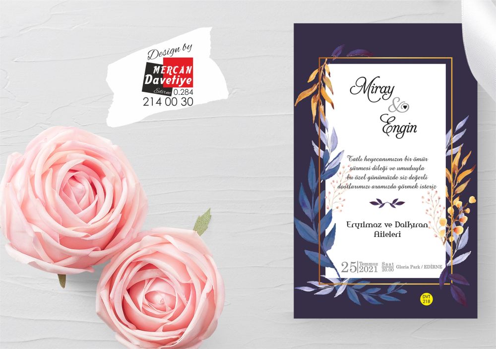 Mercan Davetiye DVT218