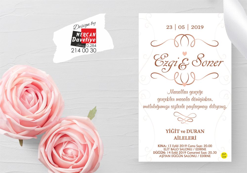 Mercan Davetiye DVT224