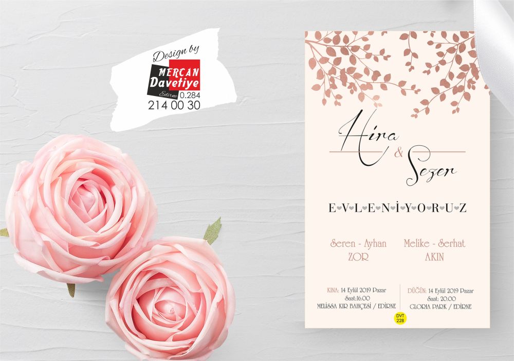 Mercan Davetiye DVT228