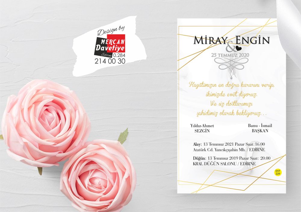 Mercan Davetiye DVT229