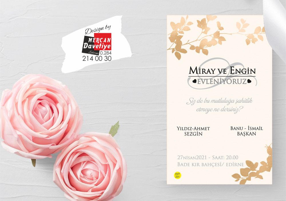 Mercan Davetiye DVT231