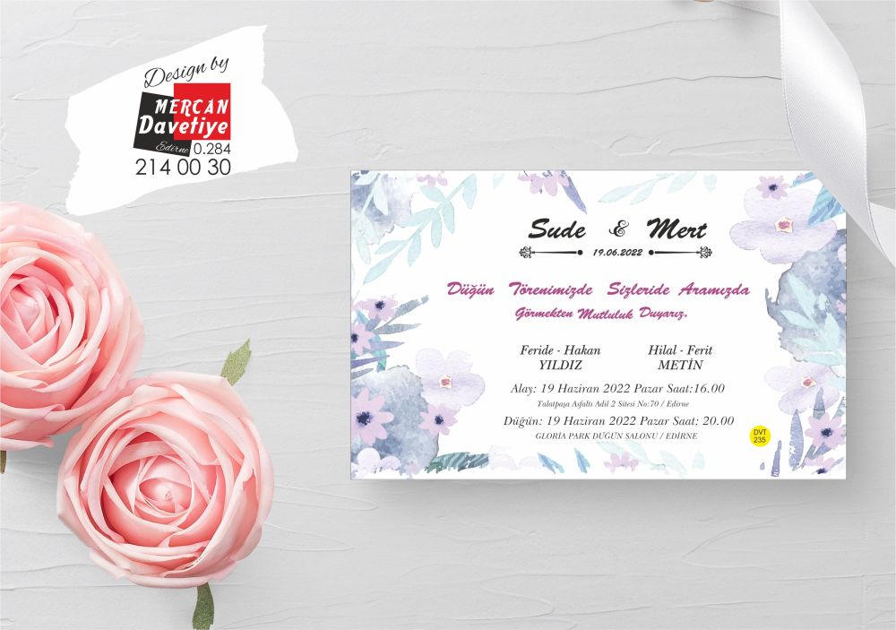 Mercan Davetiye DVT235