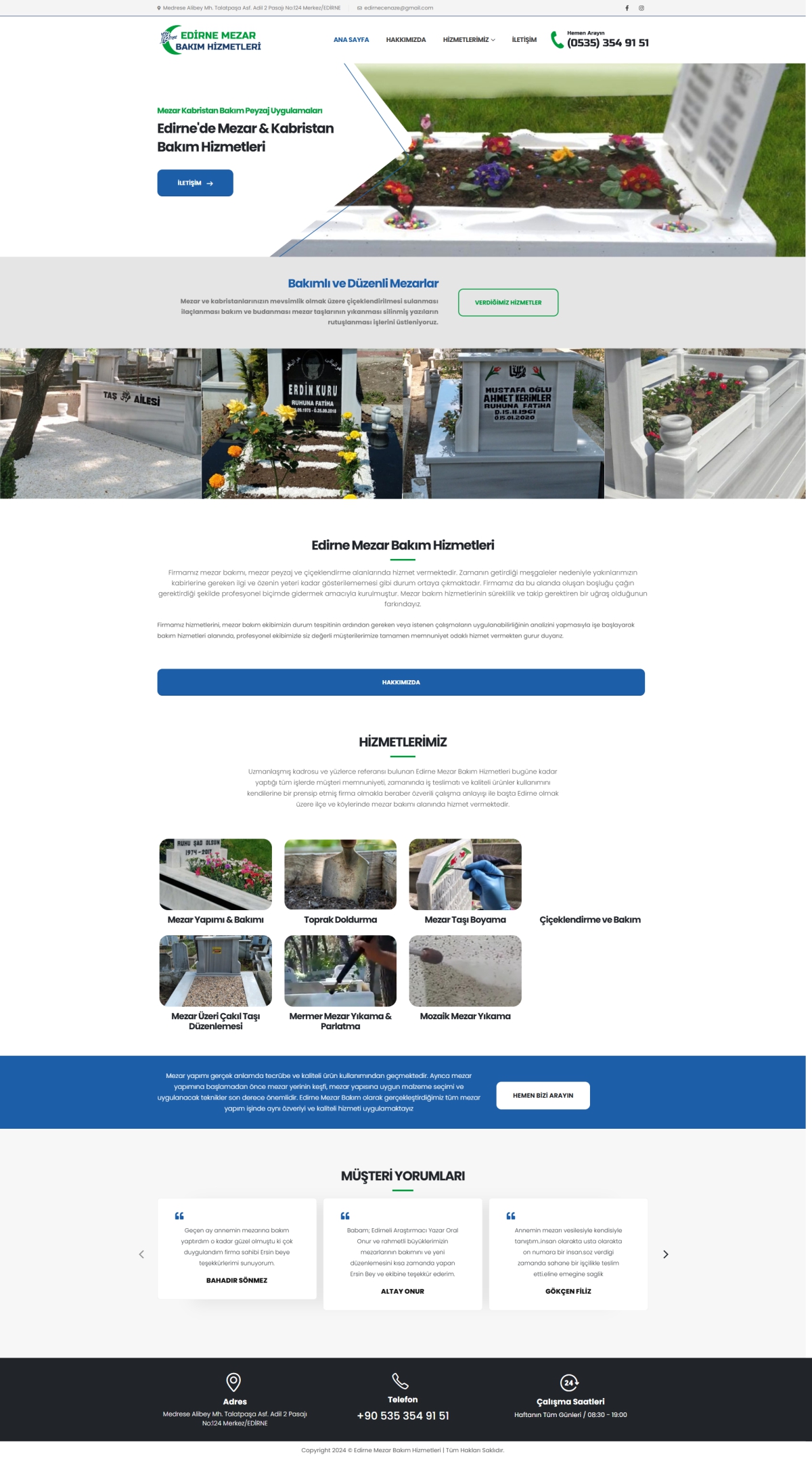 Edirne Mezar Bakım Hizmetleri